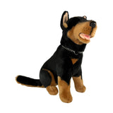 Bocchetta Rex 28cm Sitting Kelpie Plush Toy - Black/Tan (Australian Stuffed Animal Dog Gift)