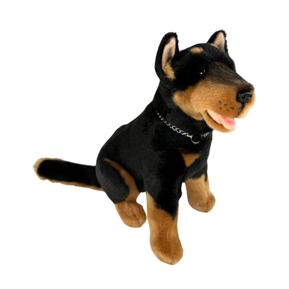 Bocchetta Rex 28cm Sitting Kelpie Plush Toy - Black/Tan (Australian Stuffed Animal Dog Gift)