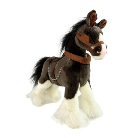 Bocchetta Rimsky 30cm Clydesdale Horse Plush Toy (Realistic Stuffed Animal Farm Gift)
