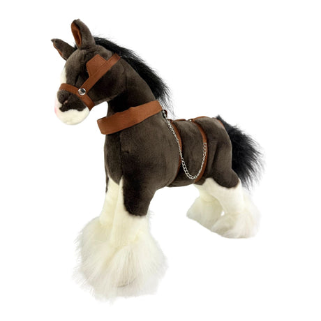 Bocchetta Rimsky 30cm Clydesdale Horse Plush Toy (Realistic Stuffed Animal Farm Gift)