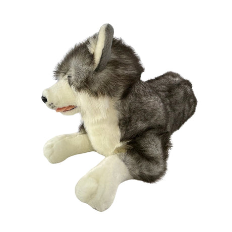 Bocchetta Rocco 62cm Lying Husky Plush Toy (Realistic Stuffed Animal Dog Gift)