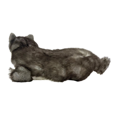 Bocchetta Rocket 62cm Lying Husky with Satin Pocket Plush Toy (Realistic Stuffed Animal Dog Gift)