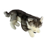 Bocchetta Rocket 62cm Lying Husky with Satin Pocket Plush Toy (Realistic Stuffed Animal Dog Gift)