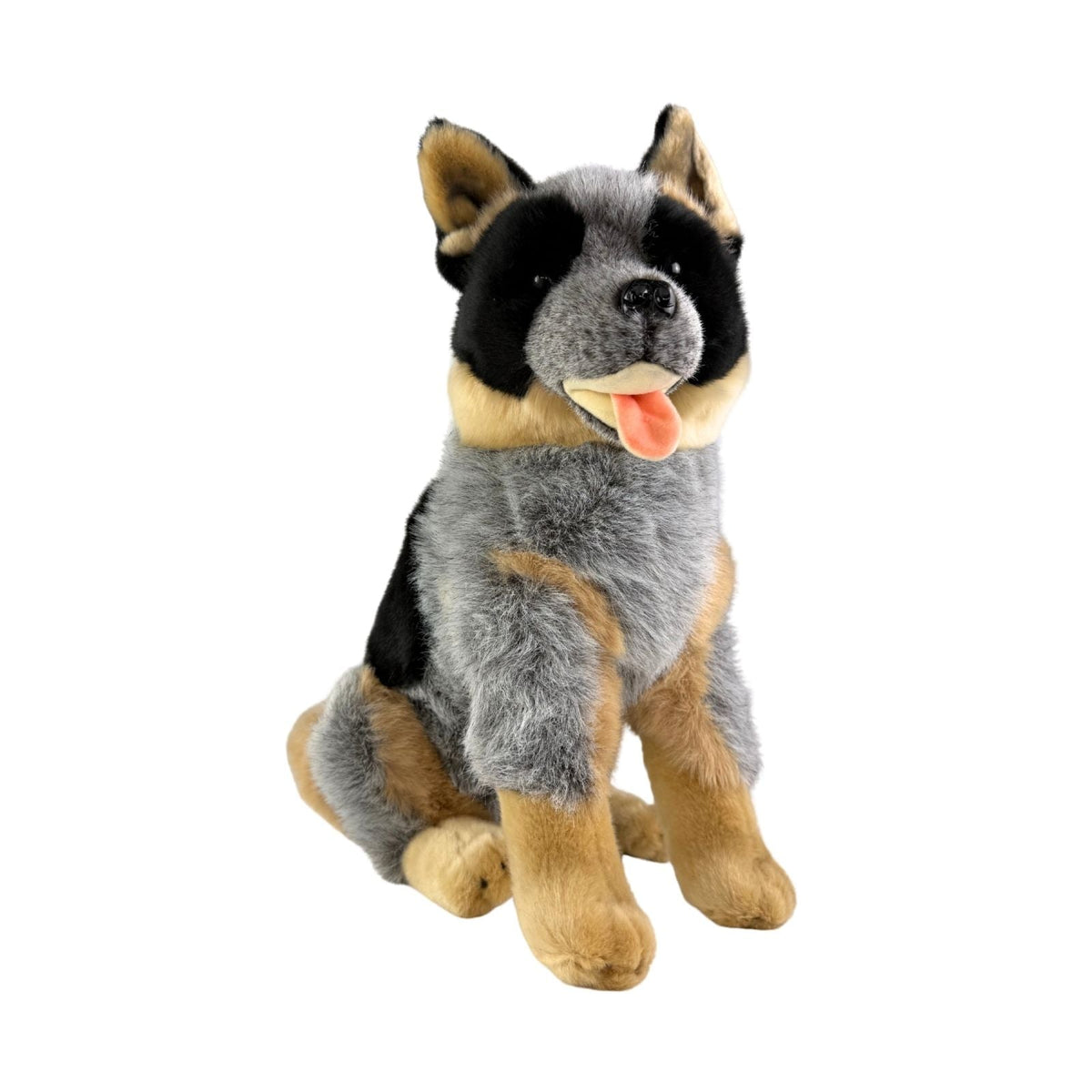 Bocchetta Rocky 41cm Sitting Blue Heeler Cattle Dog Plush Toy (Australian Stuffed Animal Gift)