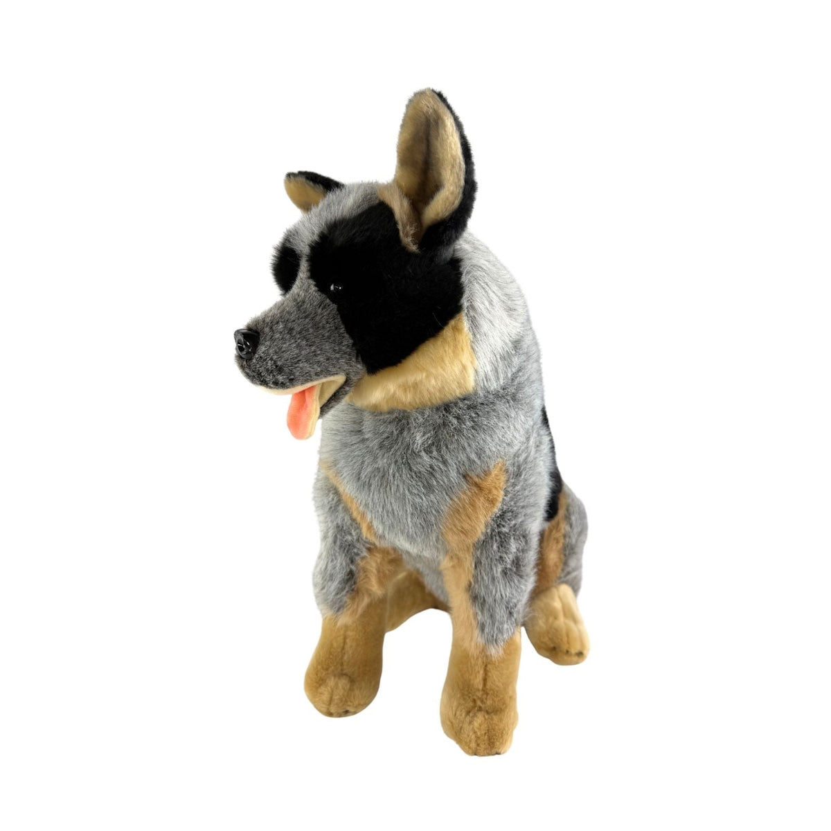 Bocchetta Rocky 41cm Sitting Blue Heeler Cattle Dog Plush Toy (Australian Stuffed Animal Gift)
