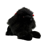 Bocchetta Romeo 30cm Crouching Poodle Plush Toy - Black (Realistic Stuffed Animal Dog Gift)