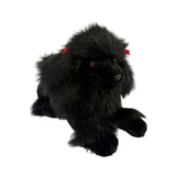 Bocchetta Romeo 30cm Crouching Poodle Plush Toy - Black (Realistic Stuffed Animal Dog Gift)