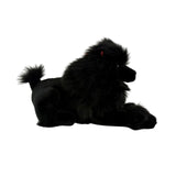 Bocchetta Romeo 30cm Crouching Poodle Plush Toy - Black (Realistic Stuffed Animal Dog Gift)