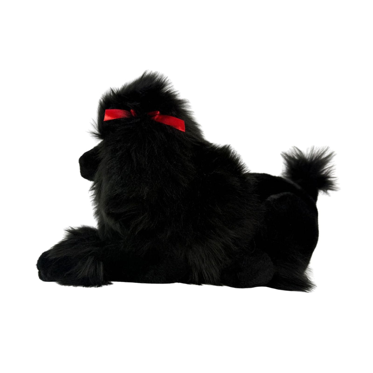 Bocchetta Romeo 30cm Crouching Poodle Plush Toy - Black (Realistic Stuffed Animal Dog Gift)