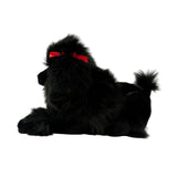 Bocchetta Romeo 30cm Crouching Poodle Plush Toy - Black (Realistic Stuffed Animal Dog Gift)