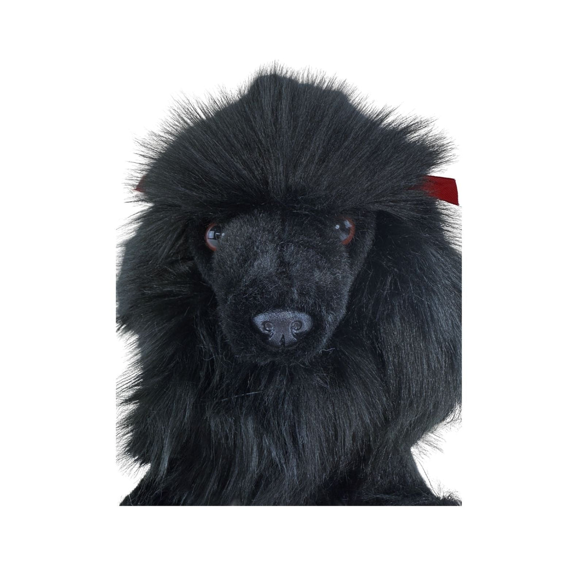 Bocchetta Romeo 30cm Crouching Poodle Plush Toy - Black (Realistic Stuffed Animal Dog Gift)