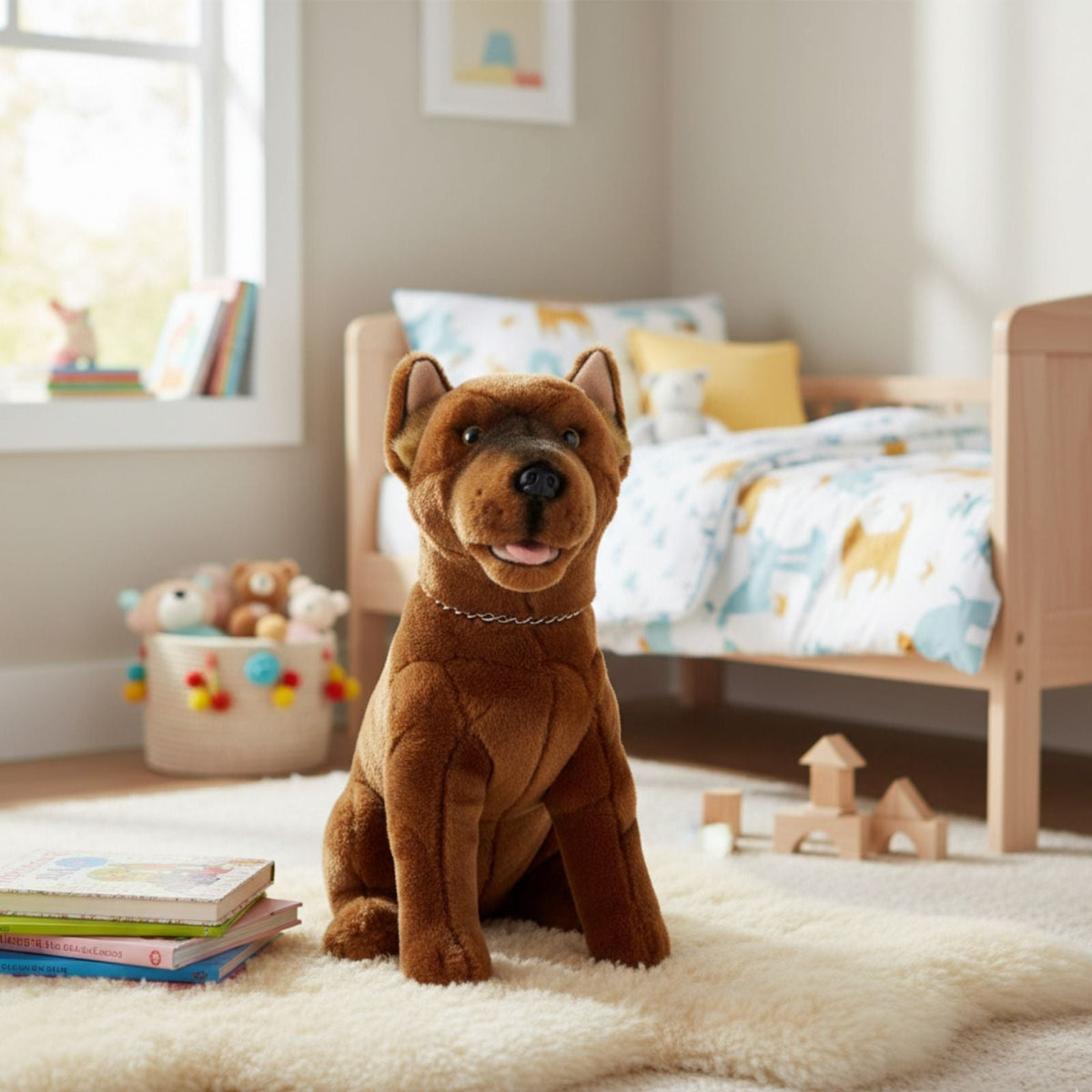 Bocchetta Ruby 28cm Sitting Kelpie Plush Toy - Red (Australian Stuffed Animal Dog Gift)