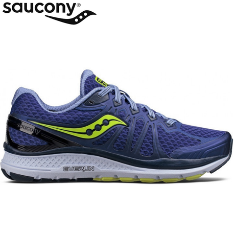 Saucony Womens ECHELON 6 WIDE Sneakers Shoes Running Runners - Navy/Citron
