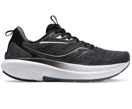 Saucony Womens Echelon 9 X-Wide Extra Wide Shoes Runners Sneakers in Black/White - US 10