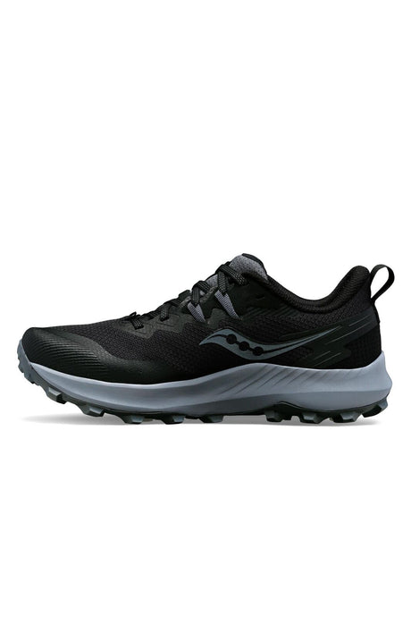 Saucony Peregrine 14 Womens Wide Trail Running Shoes - Black/Carbon (Sneakers/Runners)