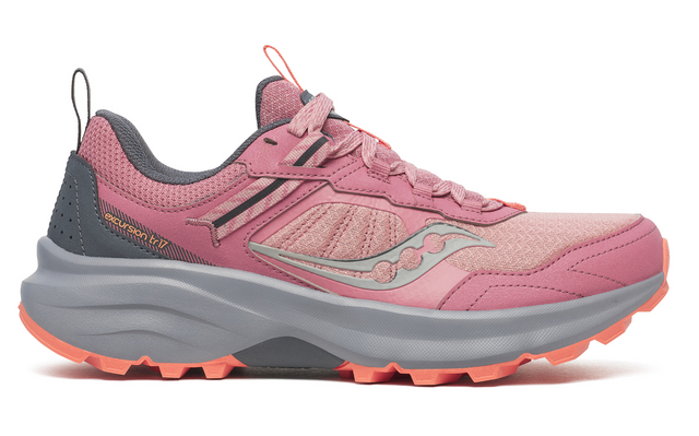 Saucony Excursion TR17 Womens Trail Running Shoes - Mauve/Shadow (Sneakers/Runners)