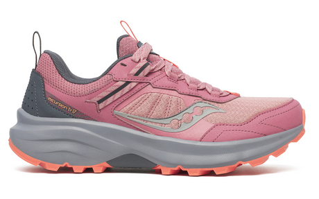 Saucony Excursion TR17 Womens Trail Running Shoes - Mauve/Shadow (Sneakers/Runners)