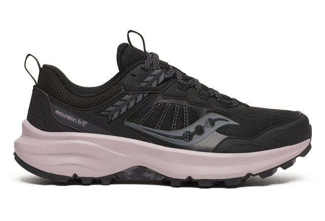 Saucony Womens Excursion TR17 Wide Sneakers Runners Shoes in Black/Woodrose - US 10.5