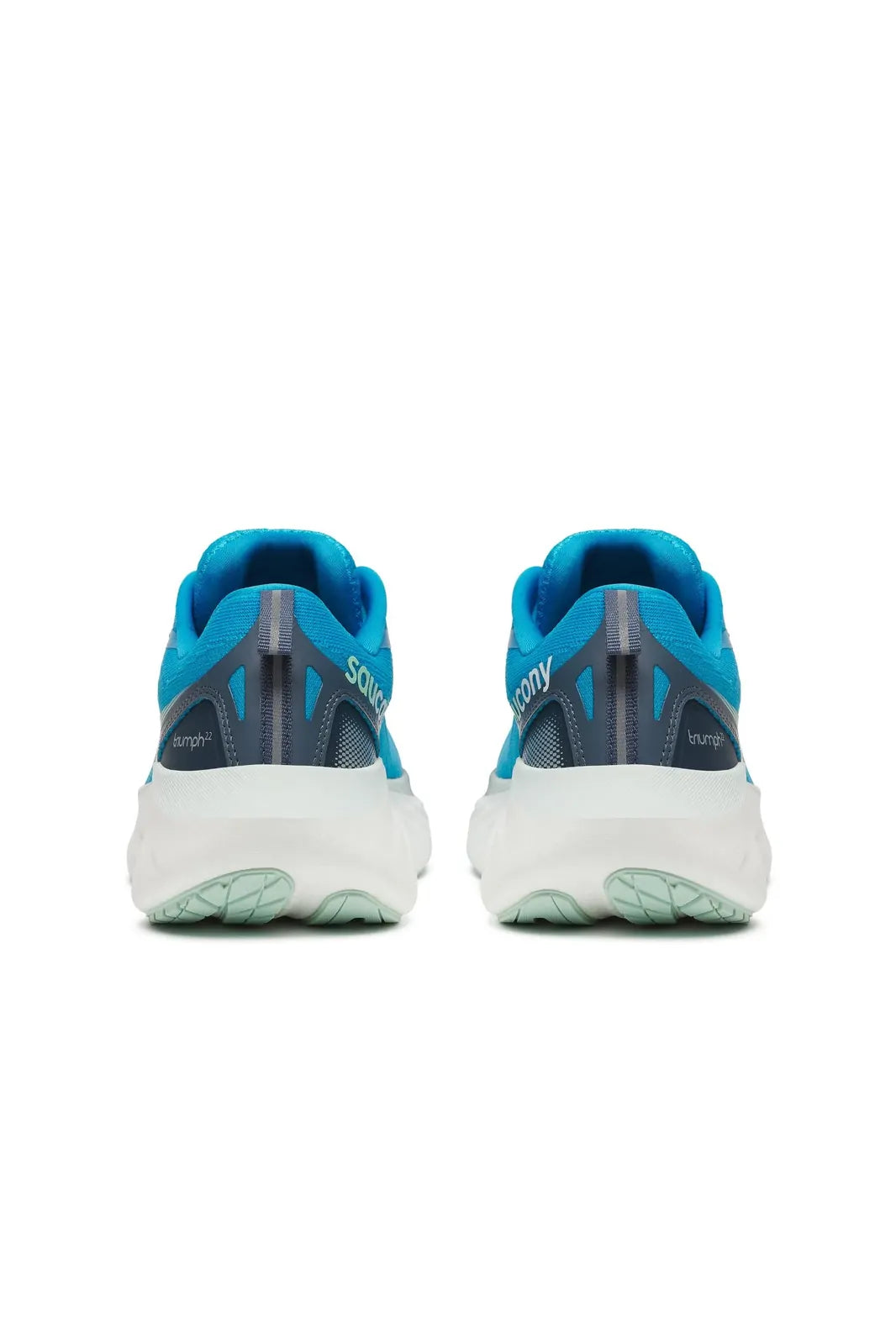 Saucony Womens Triumph 22 Sneakers Shoes in Vizi Blue/Dusk