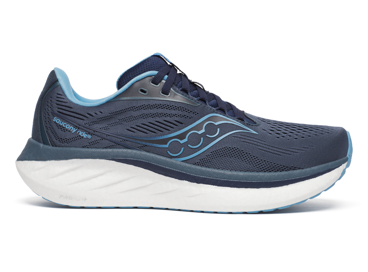 Saucony Womens Ride 18 Sneakers Shoes Running in Dusk/Navy
