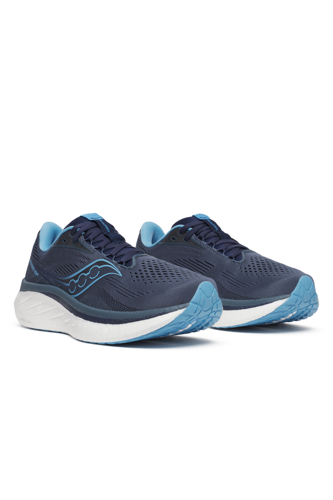 Saucony Womens Ride 18 Sneakers Shoes Running in Dusk/Navy