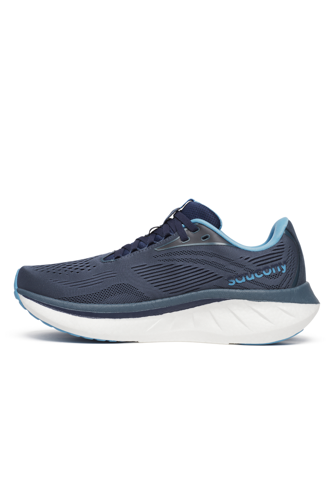 Saucony Womens Ride 18 Sneakers Shoes Running in Dusk/Navy
