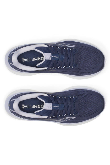 Saucony Womens Ride 18 Shoes Runners Athletic Sneakers Running in Navy/Aster	