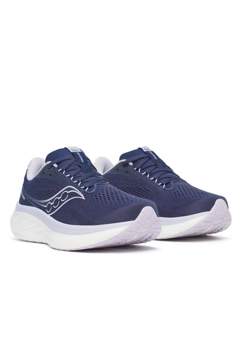Saucony Womens Ride 18 Shoes Runners Athletic Sneakers Running in Navy/Aster	
