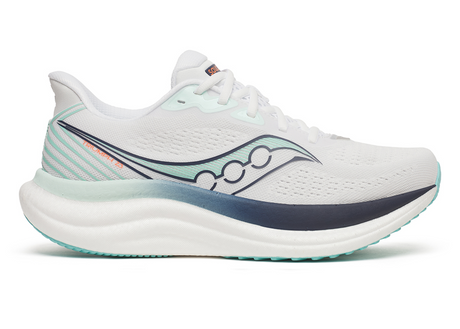 Saucony Triumph 23 Womens Running Shoes - White/Navy (Sneakers/Runners)