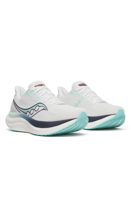 Saucony Triumph 23 Womens Running Shoes - White/Navy (Sneakers/Runners)