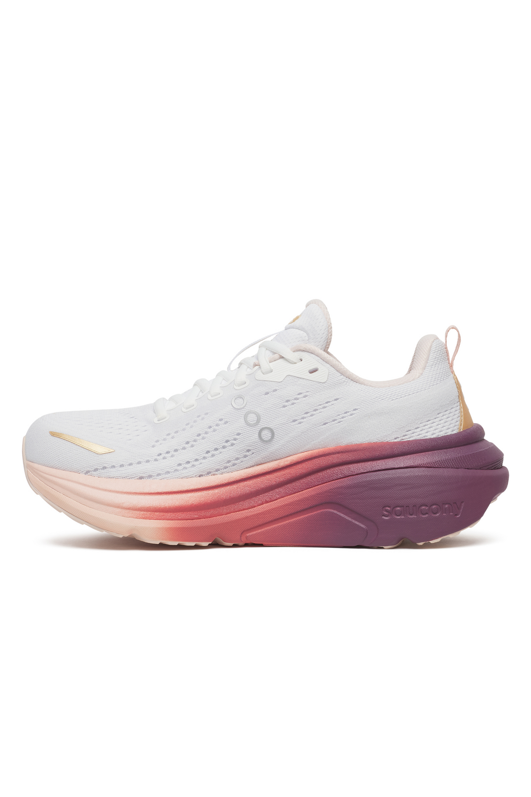 Saucony Hurricane 25 Womens Running Shoes - White/Cameo (Sneakers/Runners)