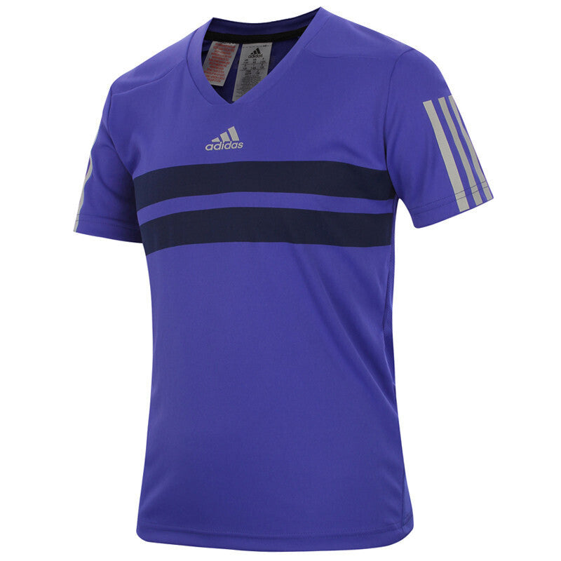 Adidas Andy Murray Barricade Boys V-Neck T-Shirt - Purple (Kids