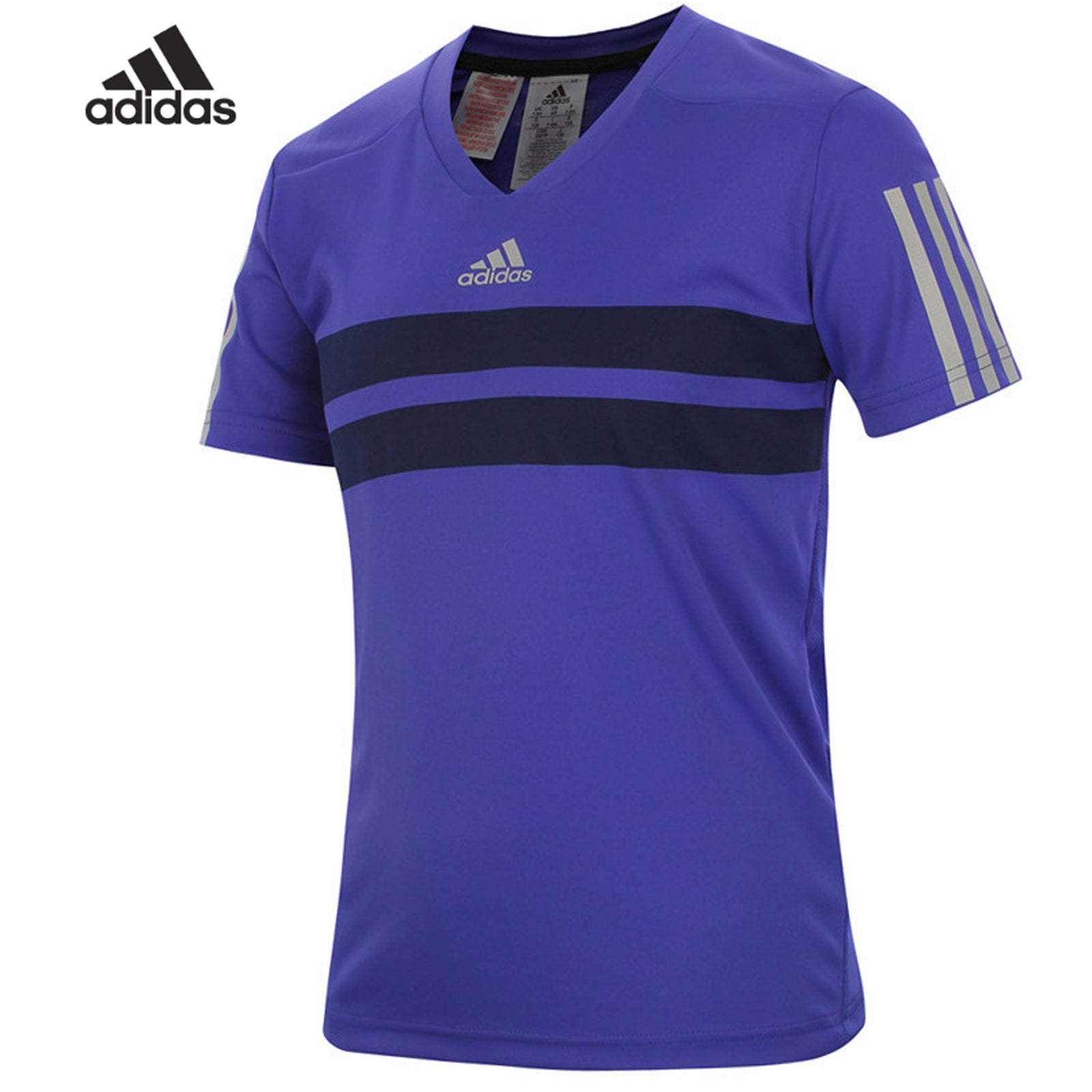 Adidas Andy Murray Barricade Boys V-Neck T-Shirt - Purple (Kids