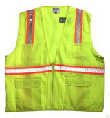 Reflective Tape Hi Vis Safety VEST Workwear Night & Day Use Safety Visibility - Yellow