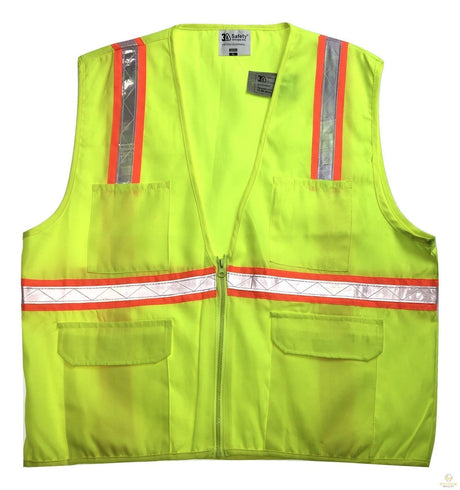 Reflective Tape Hi Vis Safety VEST Workwear Night & Day Use Safety Visibility - Yellow