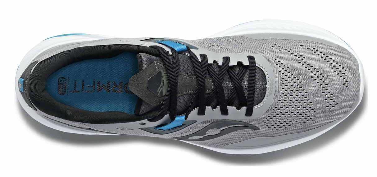 Saucony Mens Guide 15 Lightweight Running Sneaker Athletic Shoes - Alloy/Topaz 