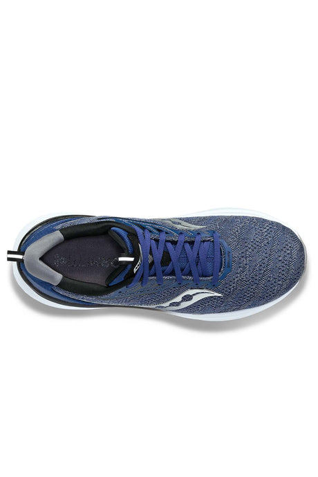 Saucony Mens Echelon 9 Wide Shoes Runners Running Sneakers in Indigo/Black