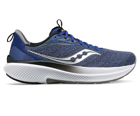 Saucony Mens Echelon 9 Wide Shoes Runners Running Sneakers in Indigo/Black