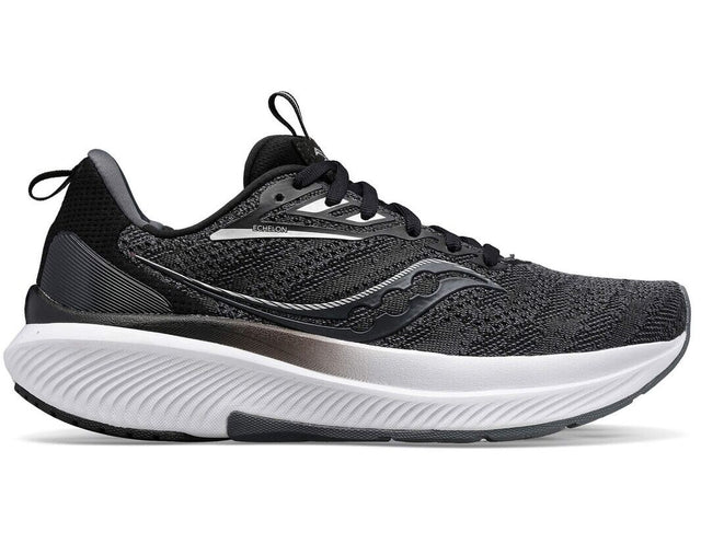 Saucony Mens Echelon 9 X-Wide Extra Wide Shoes Sneakers Runners in Black/White - US 12