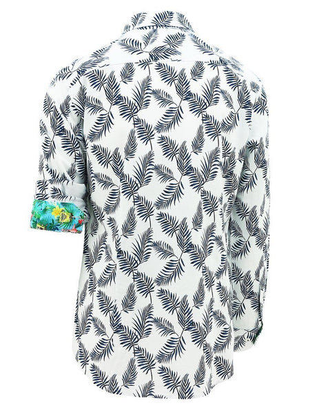 SpongeBob Squarepants Mens Long Sleeve Shirt Hawaiian - Palm Print