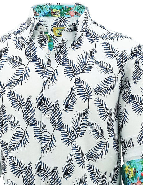SpongeBob Squarepants Mens Long Sleeve Shirt Hawaiian - Palm Print