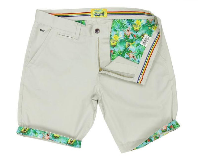 SpongeBob SquarePants Mens Hawaiian Shorts - Grey (Summer)