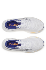 Saucony Mens Ride 18 Sneakers Shoes Runners in White/Azurite