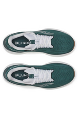 Saucony Mens Ride 18 Supportive Running Shoes Sneakers - Pine/White