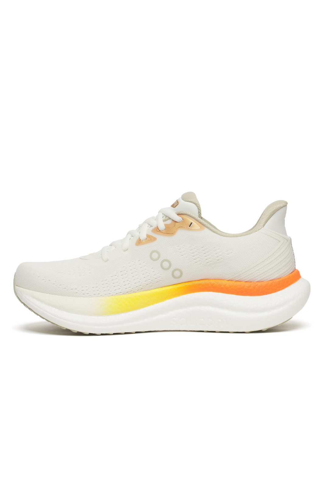 Saucony Mens Triumph 23 Sneakers Runners Running Shoes in Ivory/Fire