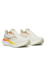 Saucony Mens Triumph 23 Sneakers Runners Running Shoes in Ivory/Fire