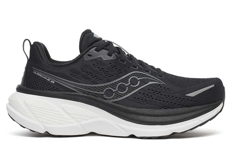 Saucony Hurricane 25 Mens Wide Running Shoes - Black/White (Sneakers/Runners)