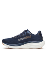 Saucony Mens Ride 19 Sneakers Shoes Running Runners in Navy/Gum