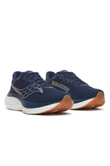 Saucony Mens Ride 19 Sneakers Shoes Running Runners in Navy/Gum