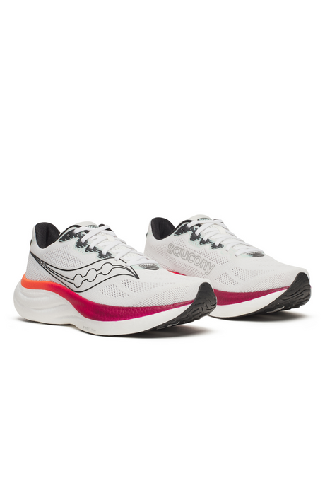 Saucony Ride 19 Mens Running Shoes - White/Crimson (Sneakers/Runners)